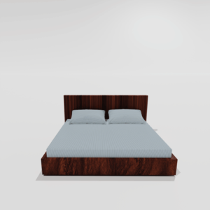 Glace Cotton Elastic Fitted Double Bedsheet With 2 Pillow Covers (White)