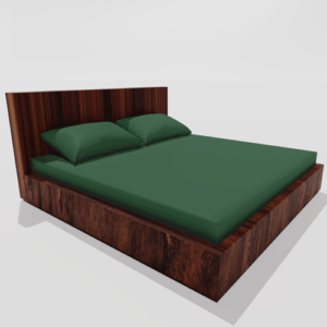 Glace Cotton Elastic Fitted Double Bedsheet With 2 Pillow Covers (Green)