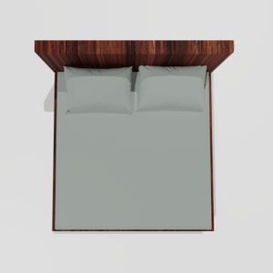 Glace Cotton Elastic Fitted Double Bedsheet With 2 Pillow Covers (Green)