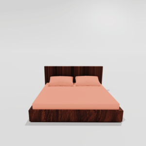 Pure Cotton Elastic Fitted Double Bedsheets With 2 Pillow Covers (Beige)