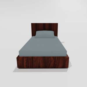 Pure Cotton Single Elastic Fitted Bedsheets With 1 Pillow Cover (Grey)