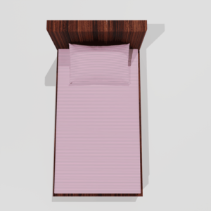 Pure Cotton Single Elastic Fitted Bedsheets With 1 Pillow Cover (Pink)