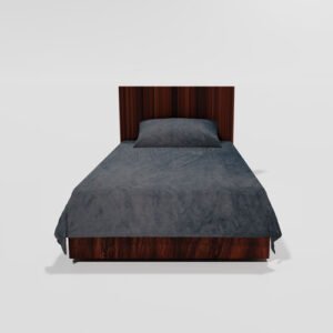 Winter Soft Warm Single Flat Bedsheet With 1 Pillow Cover (Blue)