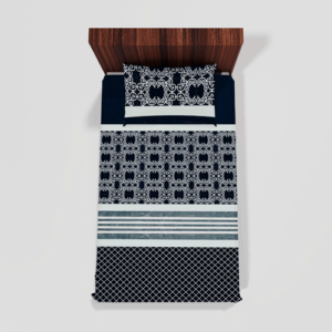 Winter Soft Warm Single Flat Bedsheet With 1 Pillow Cover (Blue)