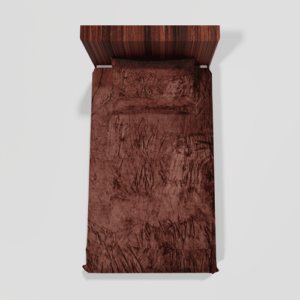 Winter Soft Warm Single Flat Bedsheet With 1 Pillow Cover (Brown) 17