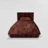 Winter Soft Warm Single Flat Bedsheet With 1 Pillow Cover (Brown) 17