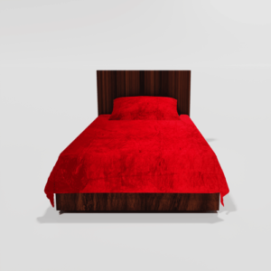 Winter Soft Warm Single Flat Bedsheet With 1 Pillow Cover (Purple) 102