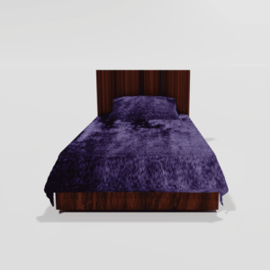 Winter Soft Warm Single Flat Bedsheet With 1 Pillow Cover (Purple)