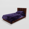 Winter Soft Warm Single Flat Bedsheet With 1 Pillow Cover (Purple)