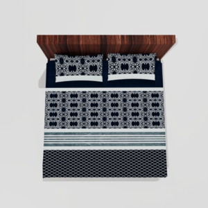 Winter Warm King Size Flat Double Bedsheet With 2 Pillow Cover (Blue)