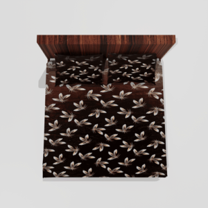 Winter Warm King Size Flat Double Bedsheet With 2 Pillow Cover (Gold)