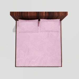 Winter Warm King Size Fitted Double Bedsheet With 2 Pillow Covers (Purple)