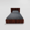 Winter Warm Soft Fitted Single Bedsheet With 1 Pillow Cover (Blue) 102
