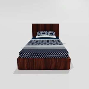 Winter Warm Soft Fitted Single Bedsheet With 1 Pillow Cover (Blue) 103