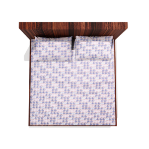 Glace Cotton Elastic Fitted Double Bedsheet With 2 Pillow Covers (White) 2