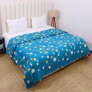 Microfiber-Super-Soft-180-GSM-AC-Comforter-Standard-Size-Double-Bed-Quilt-Blue-White-Flower4
