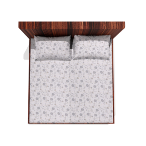 Pure Cotton Elastic Fitted Double Bedsheets With 2 Pillow Covers (White) 5