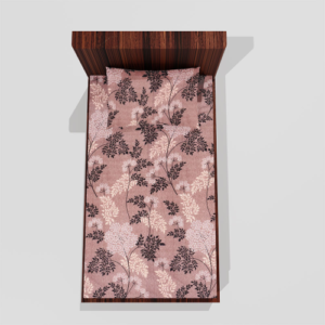 Pure Cotton Single Elastic Fitted Bedsheets With 1 Pillow Cover (Grey) 22e