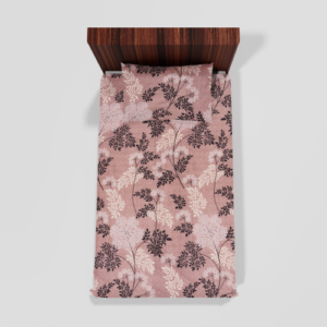 Pure Cotton Single Flat Bed Sheet With 1 Pillow Cover (Grey) 3