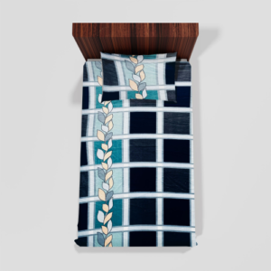 Winter Soft Warm Single Flat Bedsheet With 1 Pillow Cover (Blue Box)