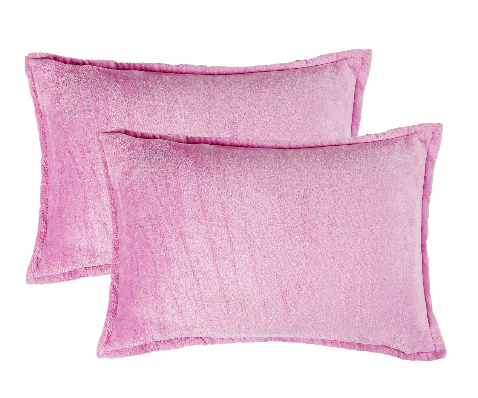 Winter Warm King Size Flat Double Bedsheet With 2 Pillow Cover (Pink)