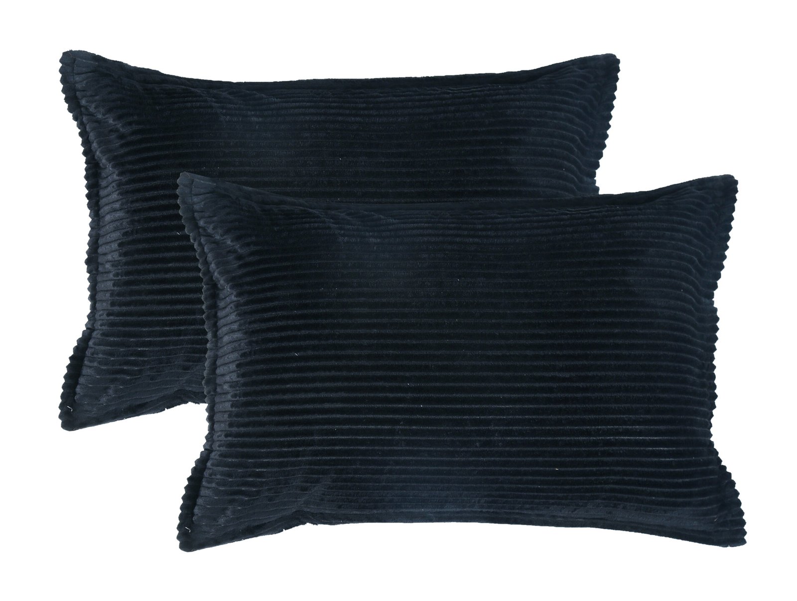 Winter Warm King Size Flat Double Bedsheet With 2 Pillow Cover (Black)