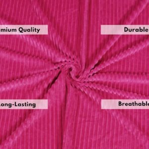 Winter Warm King Size Flat Double Bedsheet With 2 Pillow Cover (Magenta)