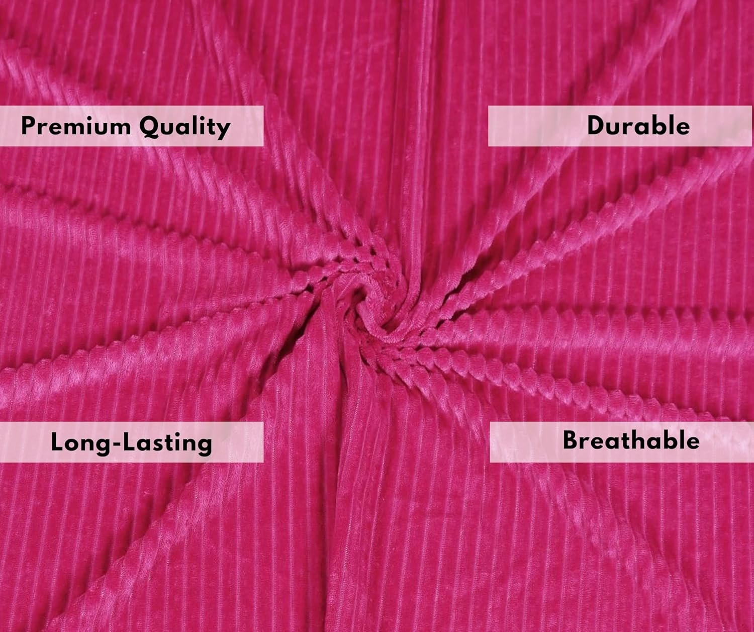 Winter Warm King Size Flat Double Bedsheet With 2 Pillow Cover (Magenta)
