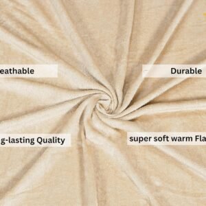 Winter Warm King Size Flat Double Bedsheet With 2 Pillow Cover (Golden)
