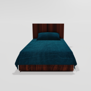 Winter Soft Warm Single Flat Bedsheet With 1 Pillow Cover (Blue)8a