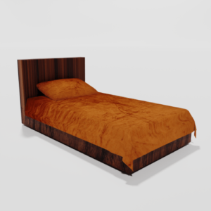 Winter Soft Warm Single Flat Bedsheet With 1 Pillow Cover (Brown)