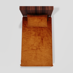 Winter Soft Warm Single Flat Bedsheet With 1 Pillow Cover (Brown)