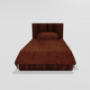 Winter Soft Warm Single Flat Bedsheet With 1 Pillow Cover (Brown) 6