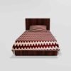 Winter Soft Warm Single Flat Bedsheet With 1 Pillow Cover (Brown)