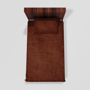 Winter Soft Warm Single Flat Bedsheet With 1 Pillow Cover (Brown) 6