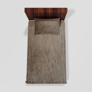 Winter Soft Warm Single Flat Bedsheet With 1 Pillow Cover (Grey)