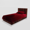 Winter Soft Warm Single Flat Bedsheet With 1 Pillow Cover (Maroon)