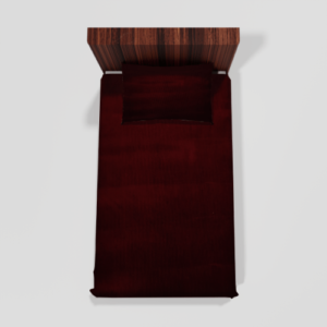 Winter Soft Warm Single Flat Bedsheet With 1 Pillow Cover (Maroon)