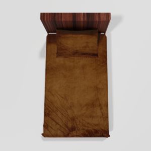 Winter Soft Warm Single Flat Bedsheet With 1 Pillow Cover (Mustard)