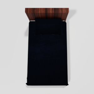 Winter Soft Warm Single Flat Bedsheet With 1 Pillow Cover (Navy Blue)