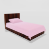 Winter Soft Warm Single Flat Bedsheet With 1 Pillow Cover (Pink)