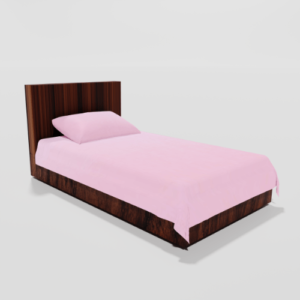 Winter Soft Warm Single Flat Bedsheet With 1 Pillow Cover (Pink)