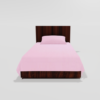 Winter Soft Warm Single Flat Bedsheet With 1 Pillow Cover (Pink)