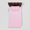 Winter Soft Warm Single Flat Bedsheet With 1 Pillow Cover (Pink)