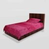 Winter Soft Warm Single Flat Bedsheet With 1 Pillow Cover (Pink)