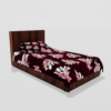 Winter Soft Warm Single Flat Bedsheet With 1 Pillow Cover (Red)