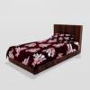 Winter Soft Warm Single Flat Bedsheet With 1 Pillow Cover (Red)