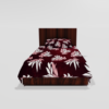 Winter Soft Warm Single Flat Bedsheet With 1 Pillow Cover (Red)