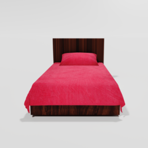 Winter Soft Warm Single Flat Bedsheet With 1 Pillow Cover (Salmon)