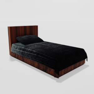 Winter Soft Warm Single Flat Bedsheet With 1 Pillow Cover (Z-Black)